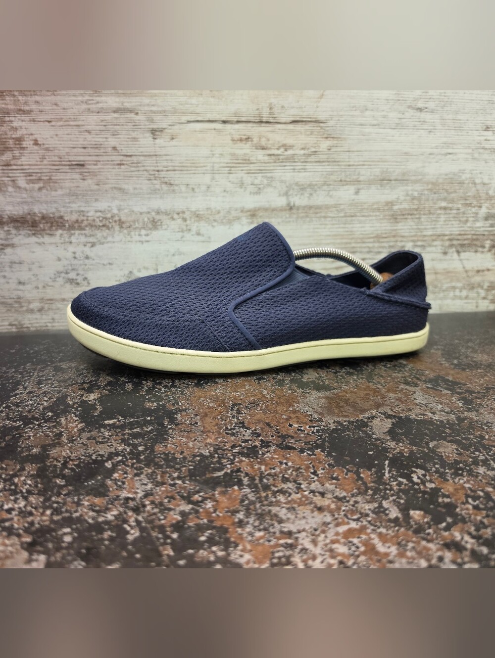 Mens Olukai Wehi Nohea Mesh Loafers Sz 11 M Used Navy Comfort Casual